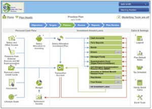 Financial Mappers planner page from the clients view.