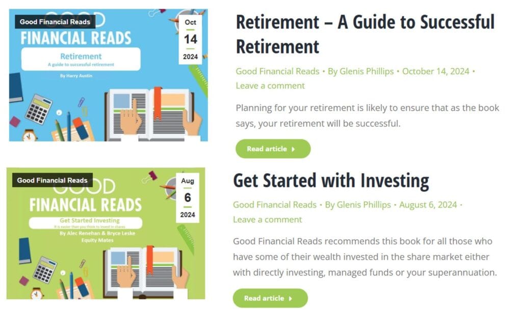 Good Financial Reads - Retirement and Get Started with Investing