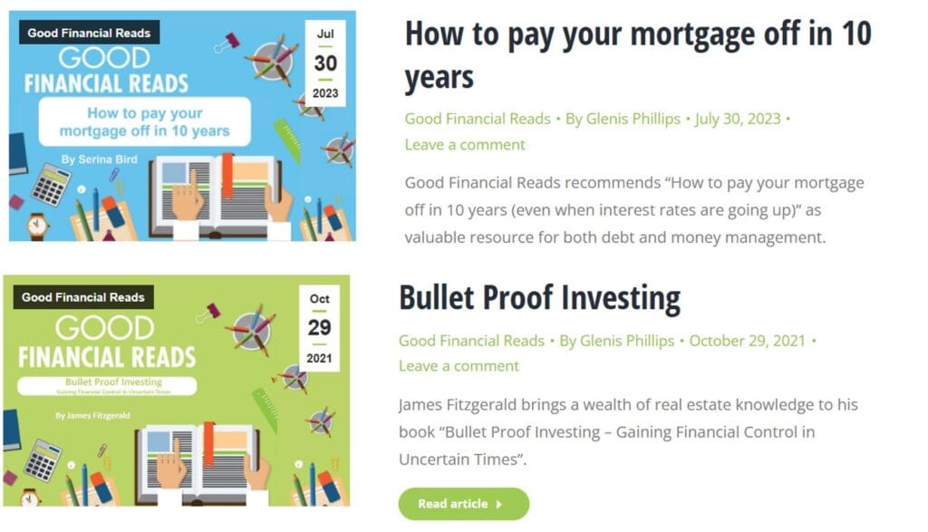 Good Financial Reads - How to pay your mortgage off in 10 years and Bullet Proof Investing